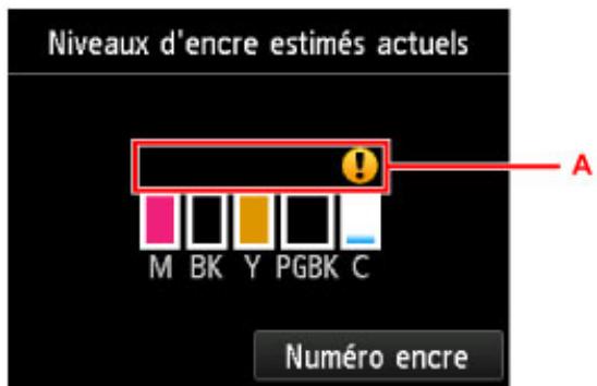 CANON MG 6852 - Contrôle du niveau d'encre avec l'écran tactile de la machine - 3
