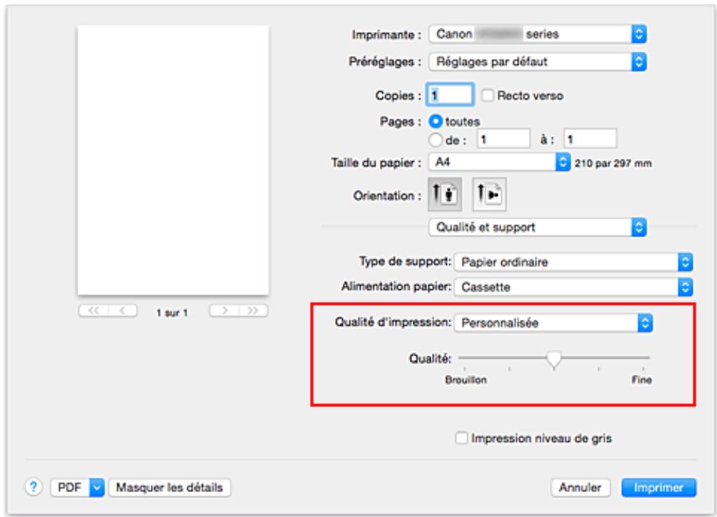 CANON MG 6852 - Définition du niveau de Qualité d'impression (Personnalisée) - 1