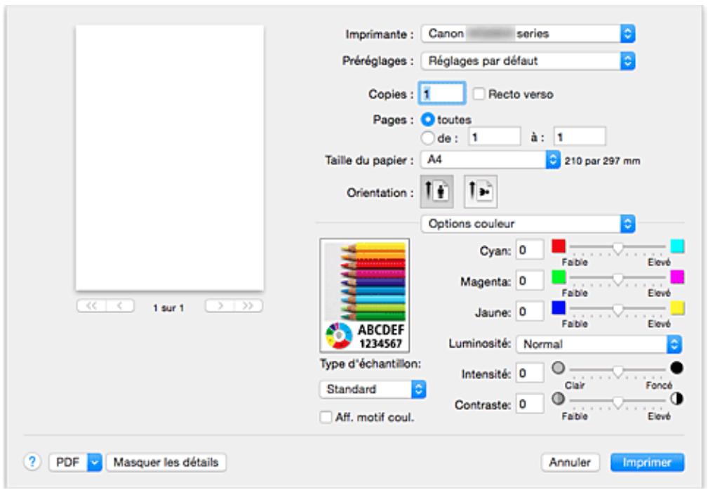 CANON MG 6852 - Options couleur - 1