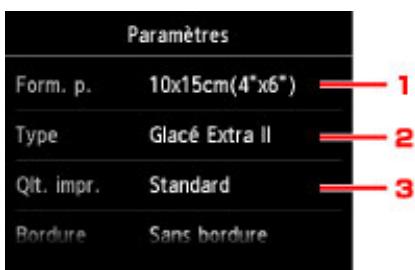 CANON MG 6852 - Éléments de paramètre - 1