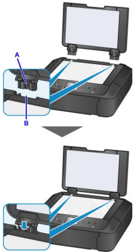 CANON MG 6852 - Fixation du couvercle du scanner : - 1