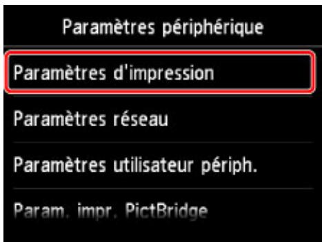 CANON MG 6852 - Paramètres périphérique. - 1