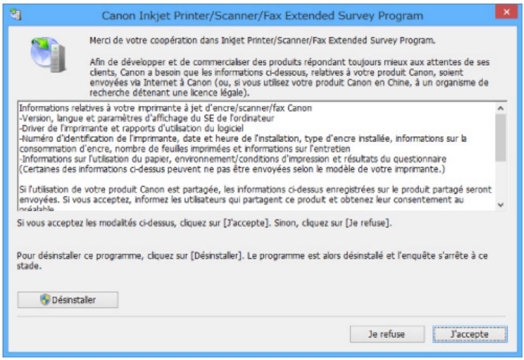 CANON MG 6852 - L'écran Inkjet Printer/Scanner/Fax Extended Survey Program s'affiché (Towols) - 2