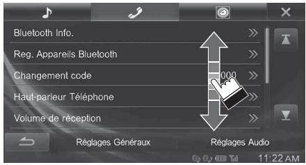 ALPINE INE-W990 HDMI - Sélection d'un élément dans une liste - 1