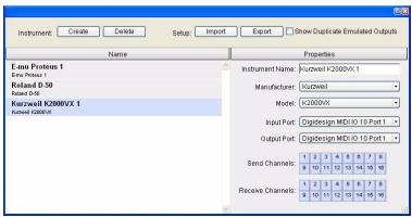 DIGIDESIGN MBOX 2 MINI - Fenêtre MIDI Studio Setup - 1