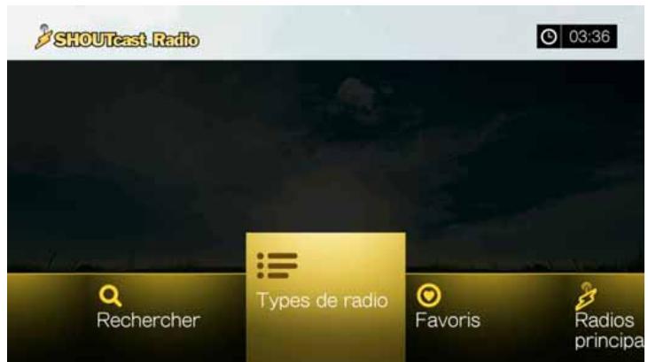 WD TV LIVE - Écouter une station radio shoutcast - 1