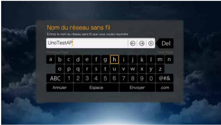 WD TV LIVE - Recherche automatique ou saisie manuelle du nom de réseau sans fil - 2