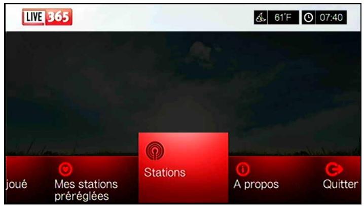 WD TV LIVE - Écoute d'une station LIVE365 - 1