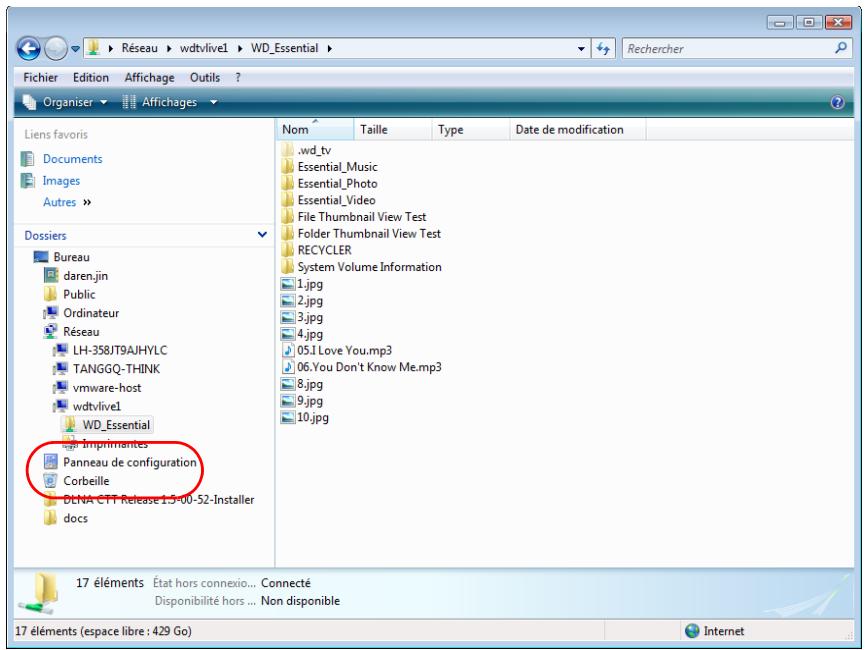 WD TV LIVE - Déplacement de fichiers entre le lecteur multimédia et un ordinateur windows vista/windows 7 - 3