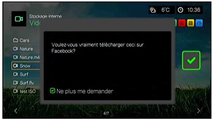 WD TV LIVE - Envoyer sur facebook - 1
