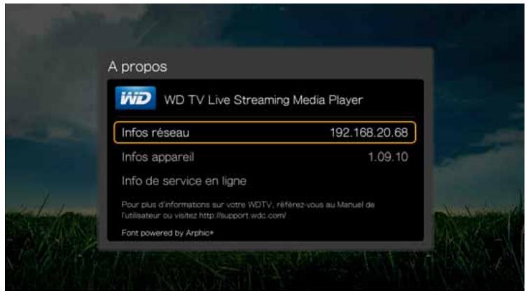 WD TV LIVE - Détecter automatiquement un nouveau logiciel - 1