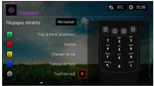 WD TV LIVE - Supprimer des paramètres musique (boutons 0-9) - 1