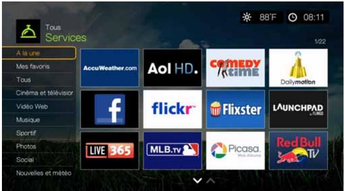 WD TV LIVE - Services internet - 2
