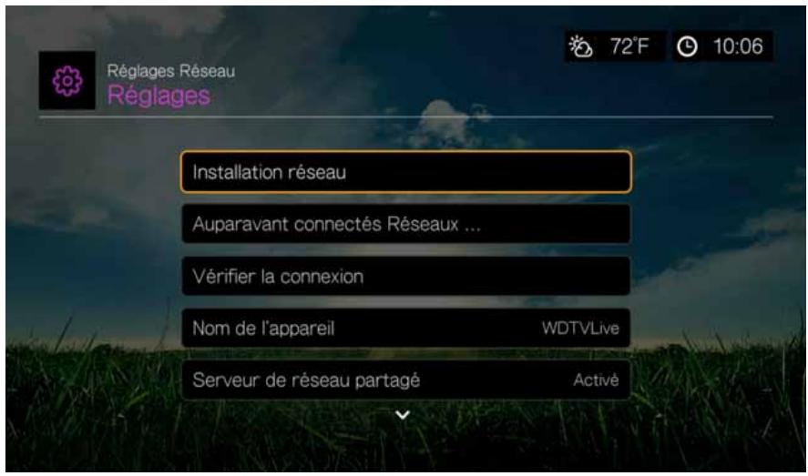 WD TV LIVE - Configuration du réseau - 1
