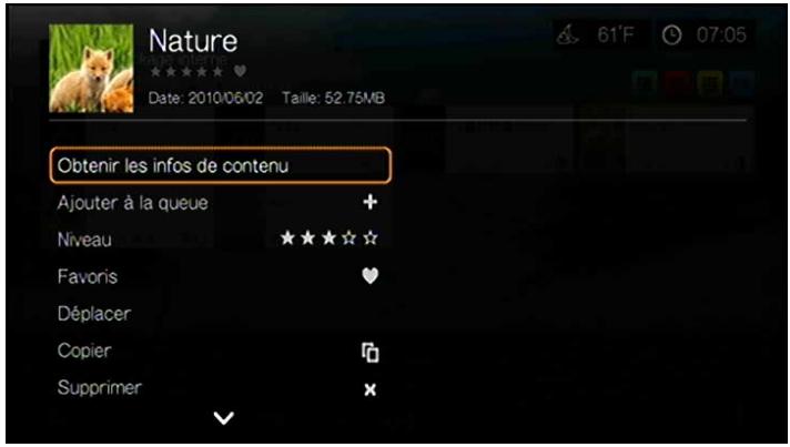 WD TV LIVE - Options de menu vidéo - 1