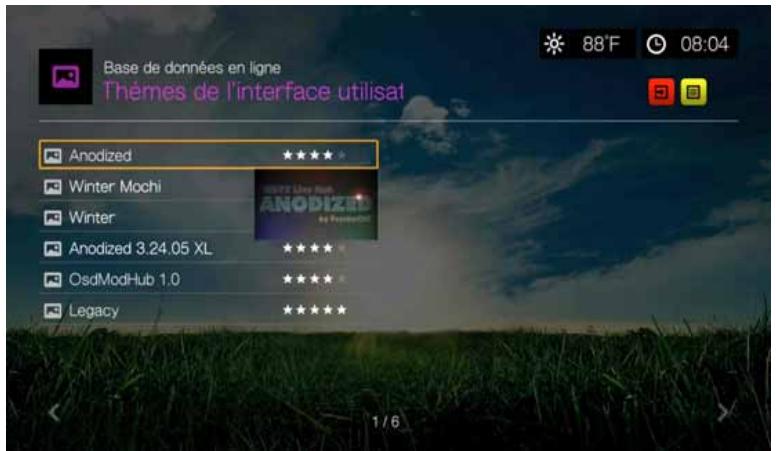 WD TV LIVE - Thèmes de l'interface utiliser - 1