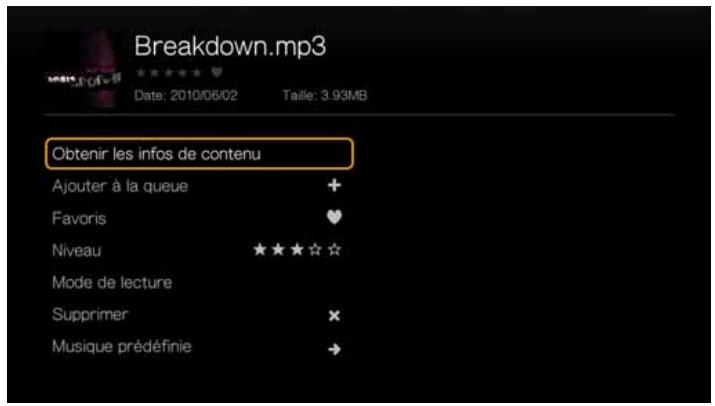 WD TV LIVE - Options de lecture audio - 1