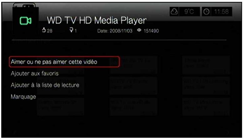 WD TV LIVE - Options youtube - 1