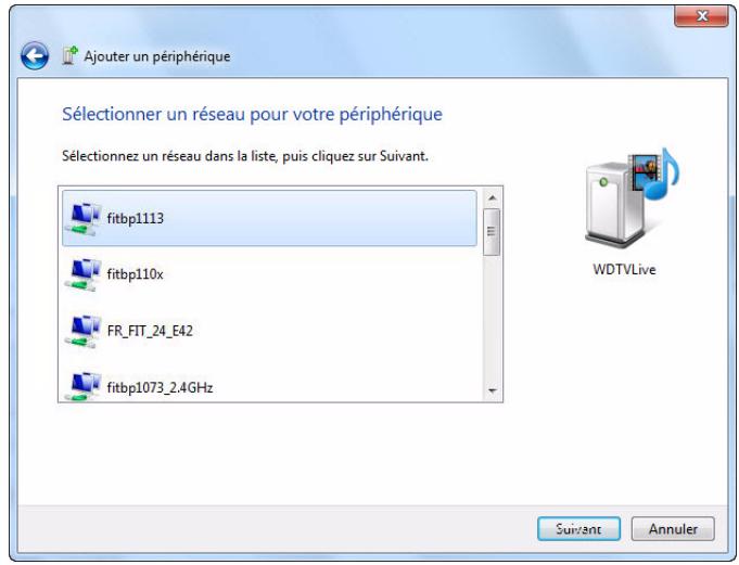WD TV LIVE - Obtenir le code d'appairage windows (windows 7) - 5