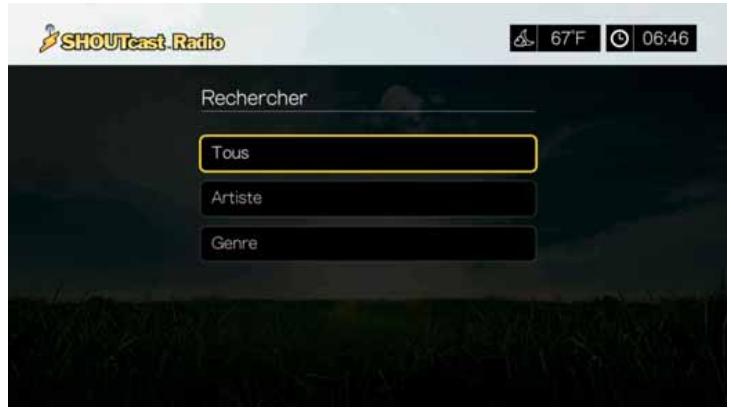 WD TV LIVE - Écouter une station radio shoutcast - 4
