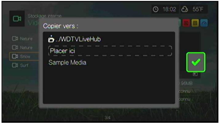 WD TV LIVE - Déplacer & copier - 2