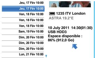 TOSHIBA 40L7335DF - Capacité du disque dur USB - 1