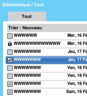 TOSHIBA 40L7335DF - Pour supprimer une émission enregistrée: - 1