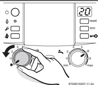 ELM LEBLANC ACLEIS NGVM V 24 KW - Mode été (pas de chauffage, eau chaude sanitaire uniquement) - 1