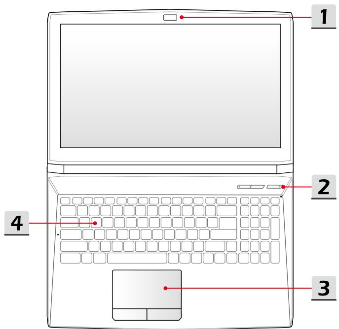 MSI GP62 2QD - Vuedu dessus - 1