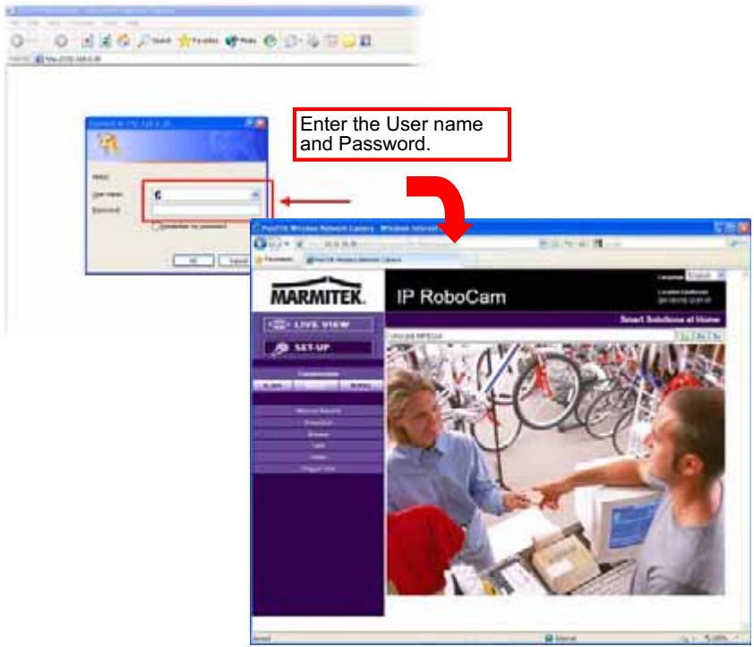 MARMITEK IP EYE ANYWHERE 241 - Accessing to the Camera - 1