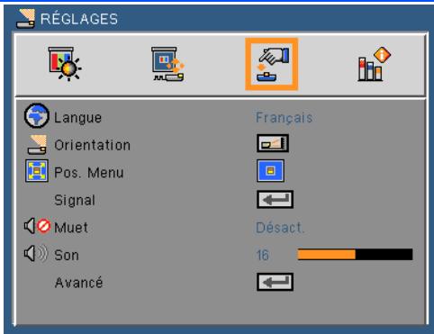 NEC U250X - RÉGLAGES - 1
