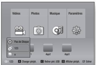 SAMSUNG BDF5500 - Lecture de fichiers stockés sur périhérique USB - 1