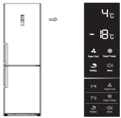 BRANDT BFC584YNW - Display control - 1
