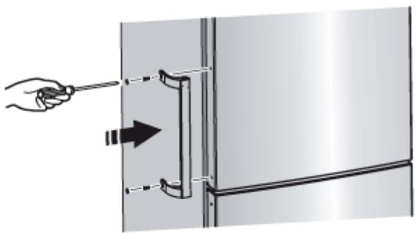 BRANDT BFC584YNW - Montañ uchwytu drzwí - 1