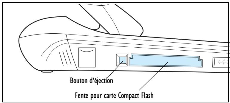 PSION NETBOOK PRO - Insertion et retrait d'une carte Compact Flash - 1