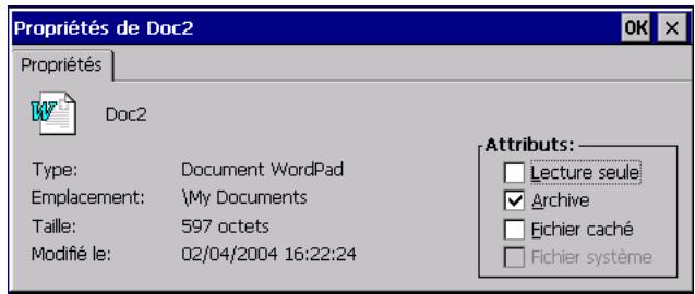 PSION NETBOOK PRO - Modification des attributs de fichier - 1