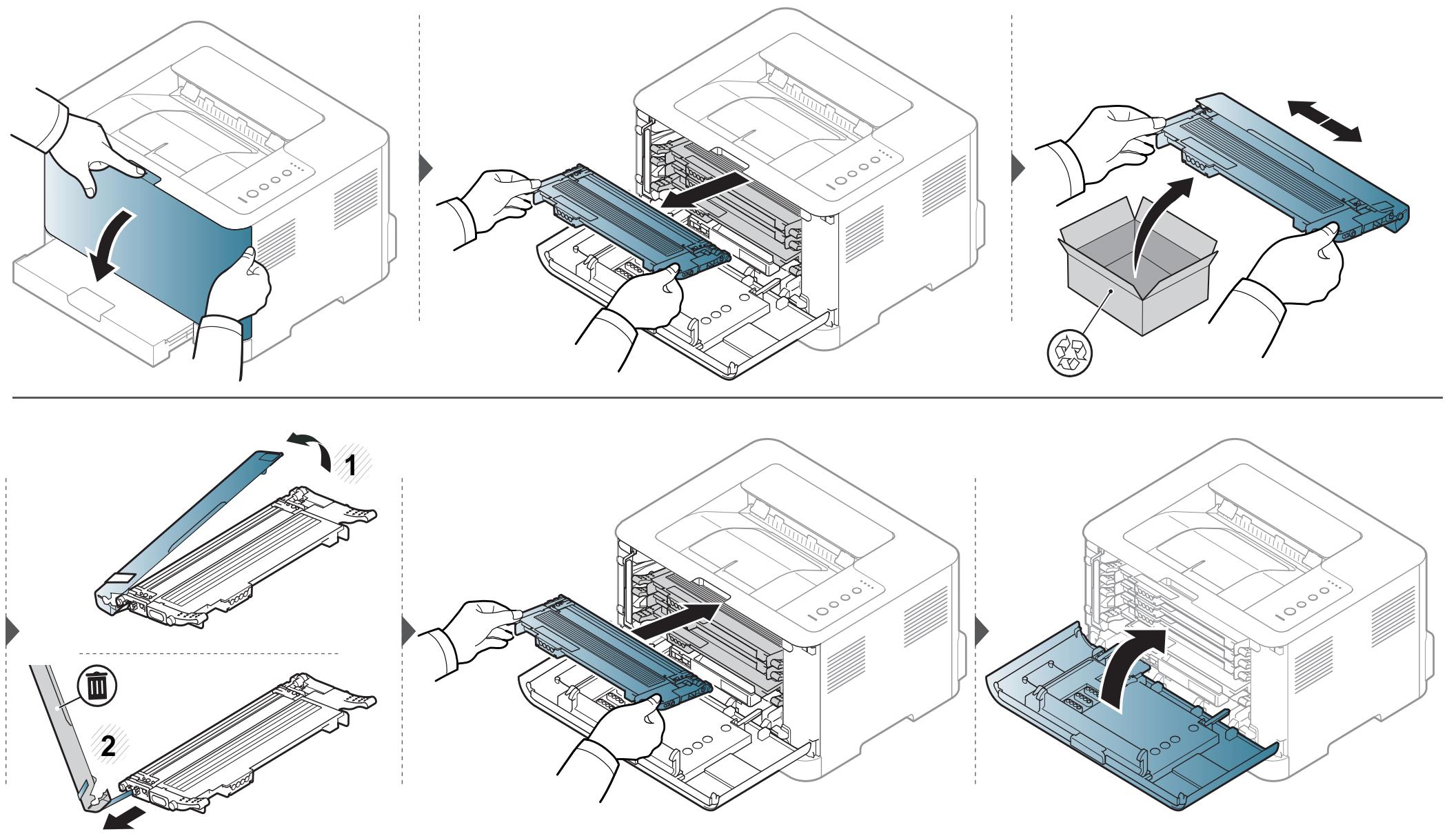 SAMSUNG SL-C430W - Remplacement de la cartouche de toner - 1
