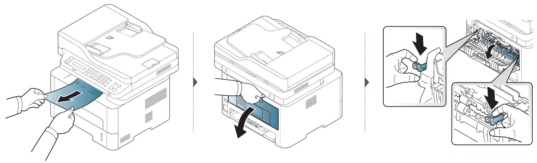 SAMSUNG SL-M2675F - Au niveau du bac de sortie - 1
