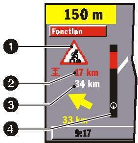 VDO DAYTON 5000,  DAYTON MM 5000,  DAYTON MS 5000 - Affichage des infos traffic TMC - 2