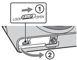 SONY DSC-RX100 - Inserting a memory card (sold separately) - 1