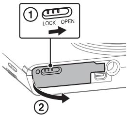 SONY DSC-W830 PACK  : ETUI - Introducerea bateriei - 1
