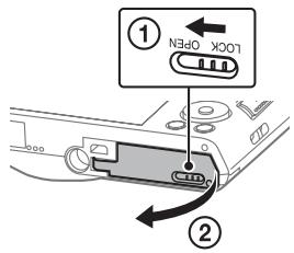 SONY DSC-W830 PACK  : ETUI - Introducerea unui card de memorie (se vinde separat) - 1