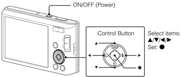 SONY DSC-W830 PACK  : ETUI - Setting the clock - 1