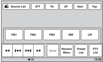 SONY XNV-L77BT TOMTOM - Berühren Sie „Band". - 1