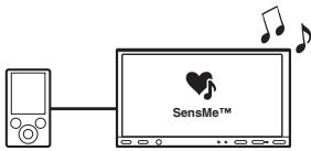 SONY XNV-L77BT TOMTOM - Het USB-apparaat aansluiten en genieten van de SensMe™-functie op het apparatus - 1