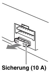 SONY XNV-L77BT TOMTOM - Austauschen der Sicherung - 1