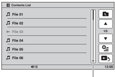 SONY XNV-L77BT TOMTOM - Raakijdens het afspelen "List" aan. - 1