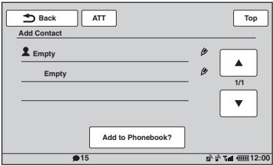 SONY XNV-L77BT TOMTOM - So fügen Sie einen Kontakt durch Eingeben von Name und Nummer hinzu - 1