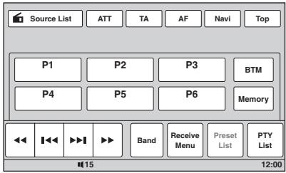 SONY XNV-L77BT TOMTOM - Berühren Sie „Source List" und dann „Tuner". - 1