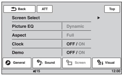 SONY XNV-L77BT TOMTOM - Raak "Screen" aan. - 1